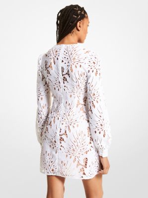 Palm Lace Mini Dress | Michael Kors